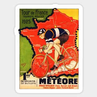 Vintage French bicycle race advertisement Sticker